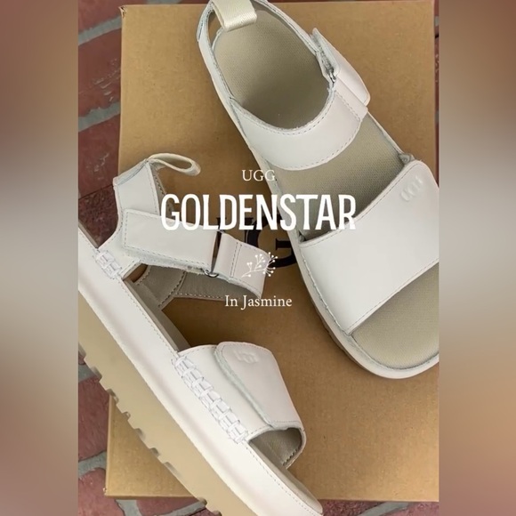 NWT UGG Goldenstar Sandals in Jasmine - off white size 9 - Picture 2 of 8
